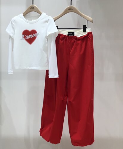 littlemoco专柜正品26年秋款男女童宽松休闲长裤KBF3PAT005