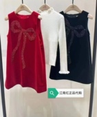 25年冬款 little moco专柜正品 女童丝绒背心连衣裙KBE4DRS010