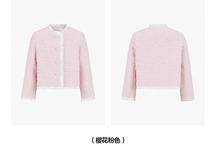 little moco童装25春女童小香风短款外套儿童洋气礼服 KBE1COTT02