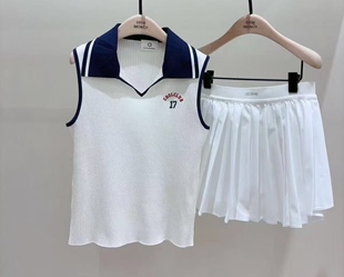 littlemoco专柜正品2026夏装新品撞色翻领女童背心上衣KBF2SWT008