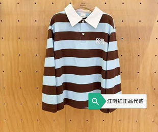 little moco童装25秋装新款男女童Polo领纯棉长袖上衣KBE3TOP004