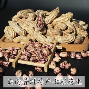 2025新货云南特产七彩花生新鲜带壳花皮五彩花生种多彩彩色野地