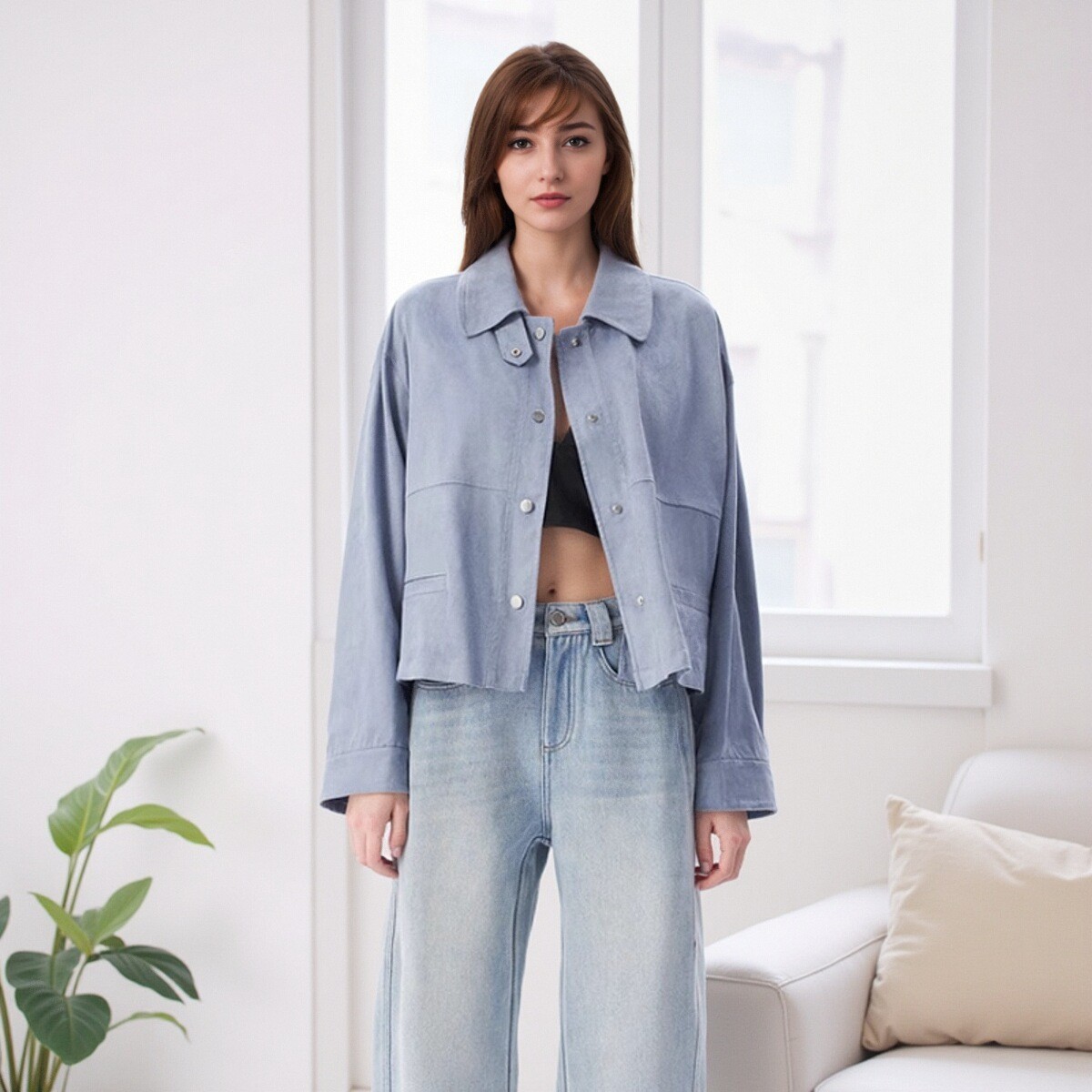 IRO PYRE【赵今麦同款】麂皮感哑光外套短款25年春秋新款