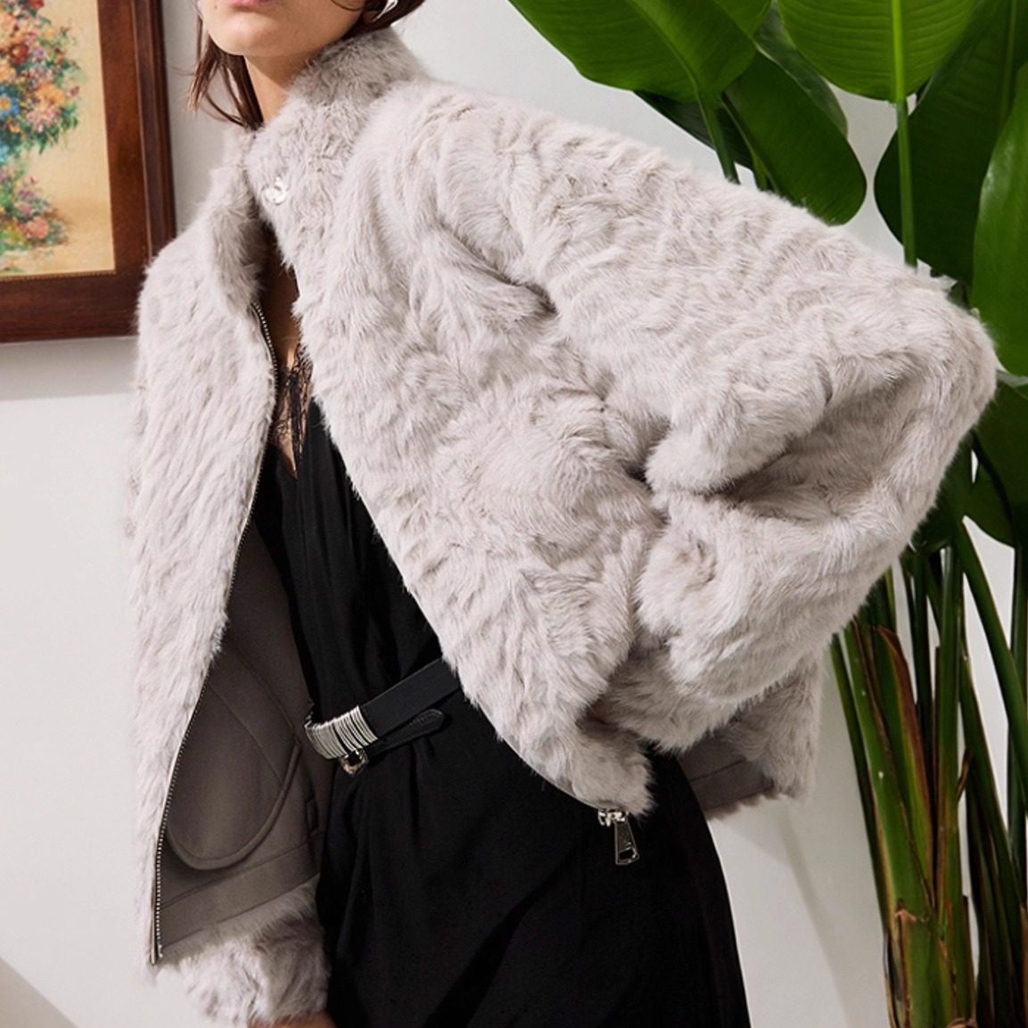 iropyre皮草外套女秋冬新款