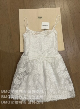 BMQ 玳购级 高阶版】2024春夏优雅气质蝴蝶结吊带连衣裙SHUSHUTON