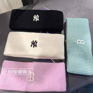 FM全球购 韩国专柜正品代购 MLB秋冬新款纯色小标百搭针织发带