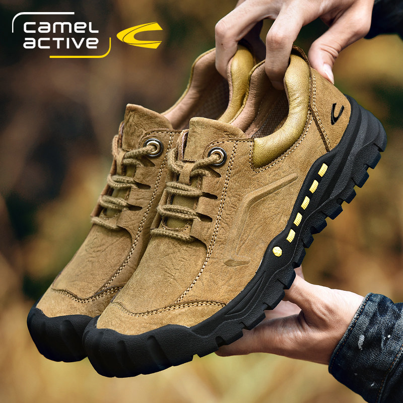 德国骆驼动感男鞋春季秋皮鞋户外休闲鞋真皮牛皮防滑登山徒步工装,流行男鞋,休闲皮鞋,淘宝优惠券,粉丝福利购,淘宝优惠卷