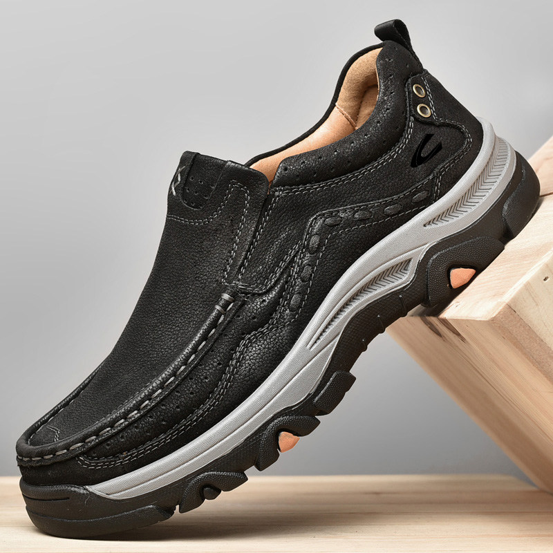 德国骆驼动感皮鞋男2026年新款休闲皮鞋男真皮户外软底中老年套脚,流行男鞋,单鞋,淘宝优惠券,粉丝福利购,淘宝优惠卷