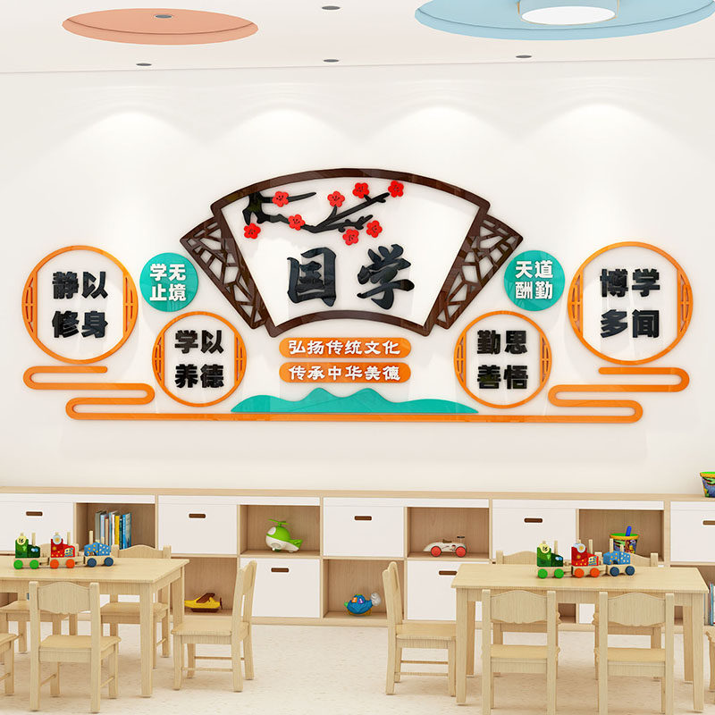 幼儿园国学经典传统文化主题墙贴