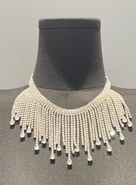 时尚雅妮头饰颈链流苏项链