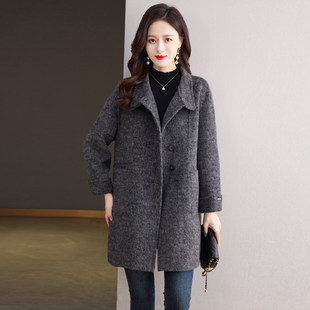 赫本风高端双面羊绒大衣女中长款 羊毛秋冬宽松毛呢外套 2025年新款