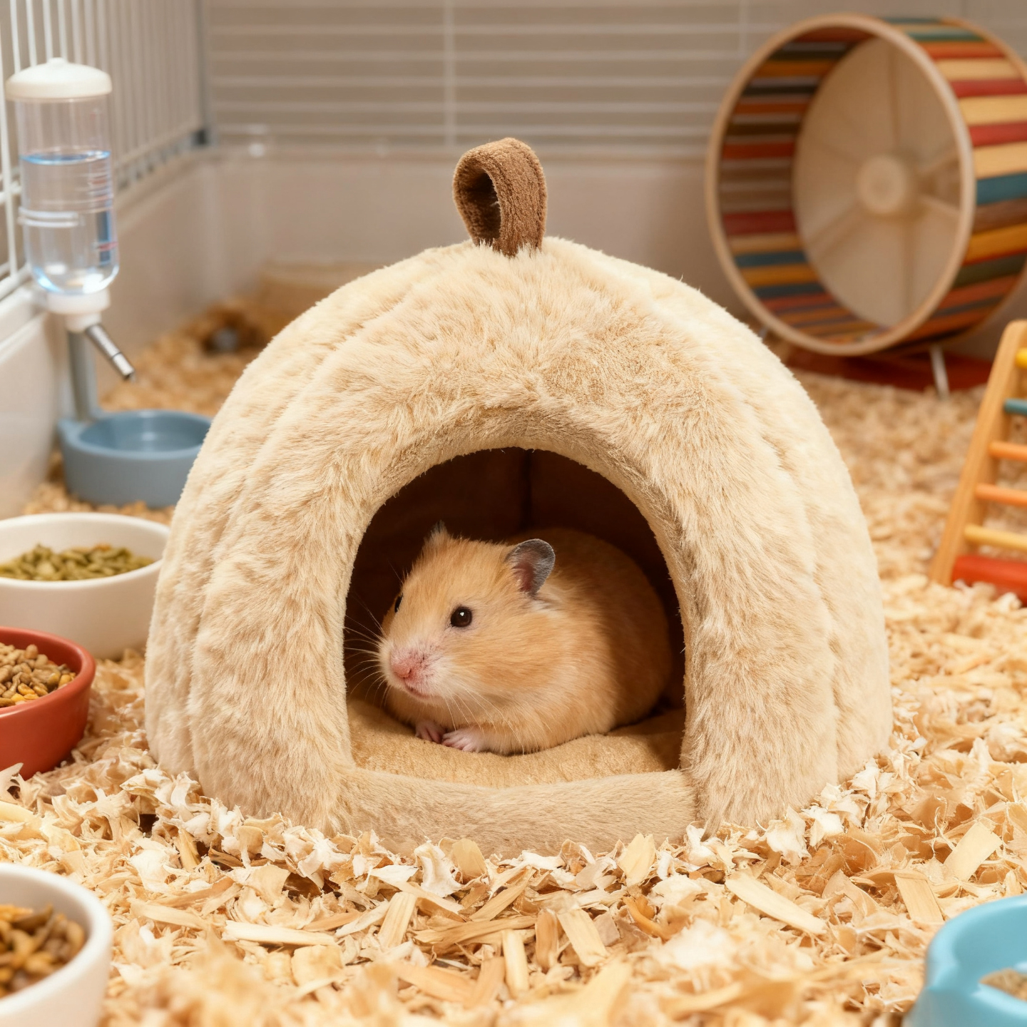 冬天保暖窝仓鼠躲避屋长毛绒