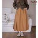 FLOREATELIER法式 复古灯芯绒慵懒A字半身裙通勤遮肉松紧腰伞裙