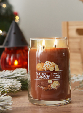 yankee candle扬基香薰蜡烛礼物手绘大杯美国进口卧室香氛持久