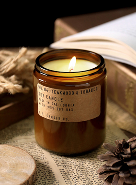 pf candle香薰蜡烛美国安心香氛植物精油卧室琥珀苔藓新年礼物