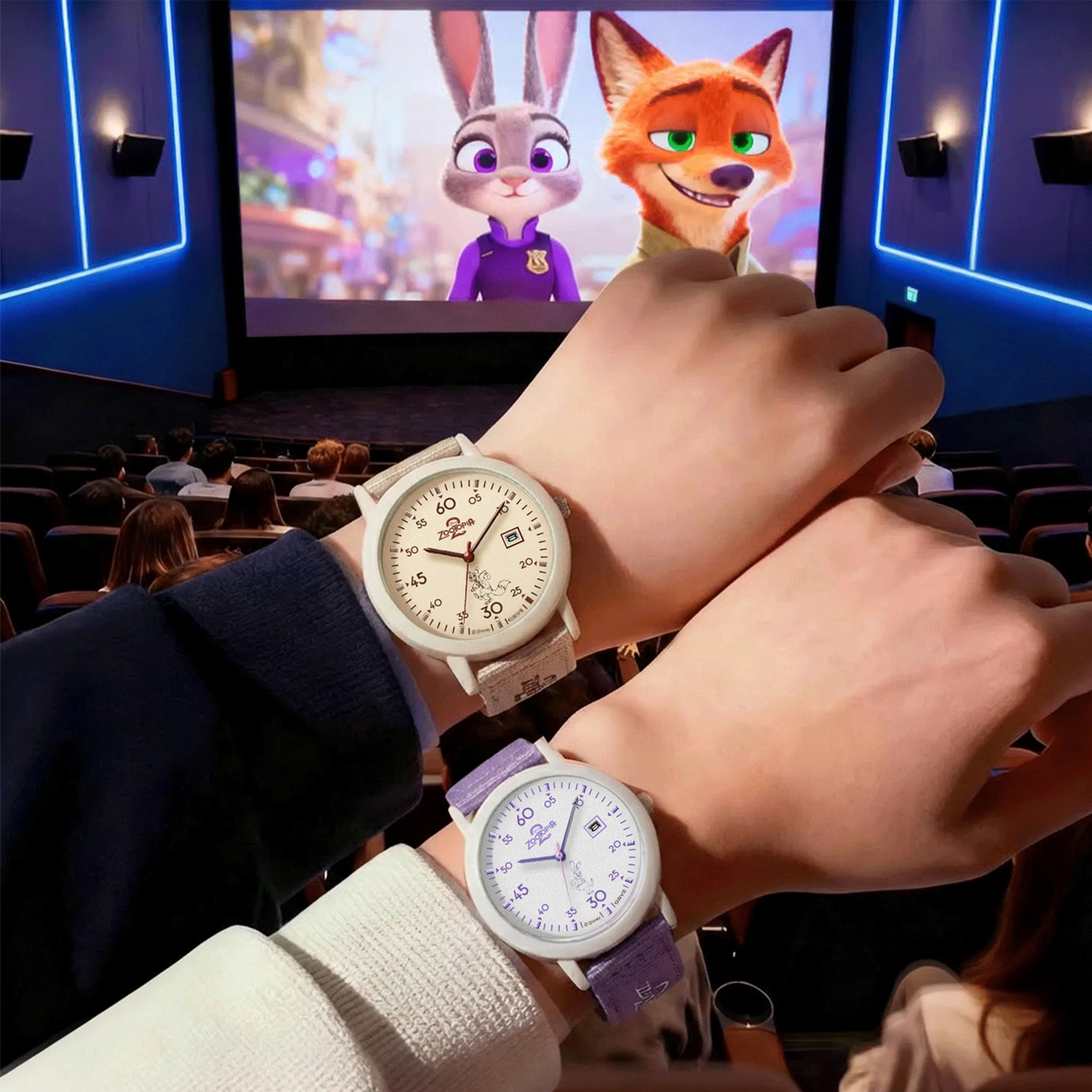 迪士尼疯狂动物城限量款手表女学生初高中考试专用石英表生日礼物