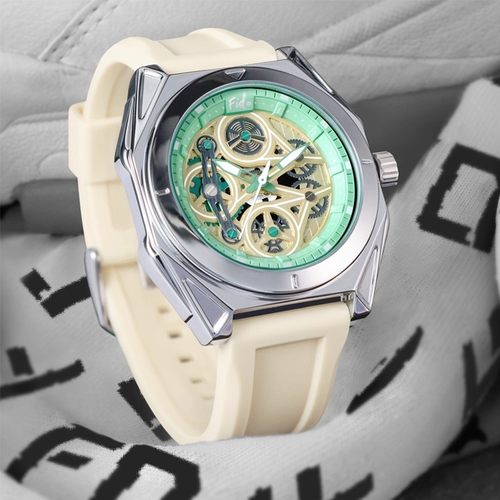 fidodido七喜小子机械风手表男女时尚潮流手表镂空夜光情侣表腕表