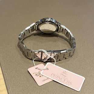 迪士尼美人鱼女士手表女款 轻奢小众高级感生日礼物钢带腕表送女友