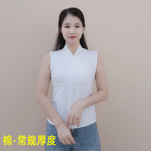 Y910新款 女义领衣领纯棉交叉Y领内搭交领 假领子汉服复古内衬无袖