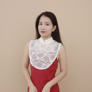 2023春夏秋季新款旗袍立领百搭蕾丝假领子装饰领女韩百搭假衣领子