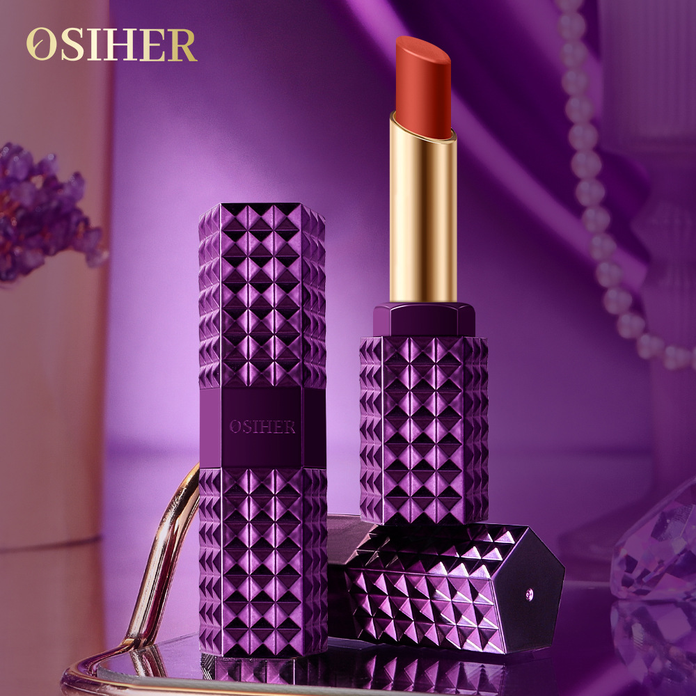 冷雾哑光铆钉口红自然保湿滋润唇