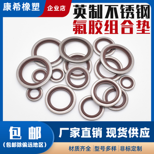 304不锈钢氟胶英制组合垫 骨架油封 JB982组合垫圈垫片密封圈
