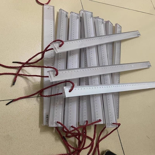 实用网红陈鹤皋同款PC防身尺子透明耐力板直尺加厚测量用防弹玻璃