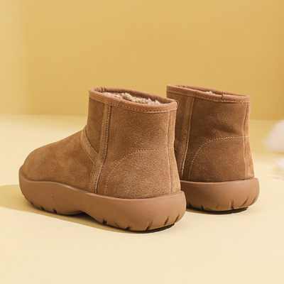 雪地靴冬季短筒真皮棉鞋