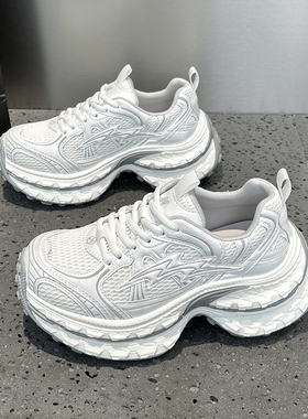 厚底老爹鞋女网面透气2026春季新款欧货轻便小个子增高休闲运动鞋