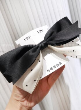 法式复古气质蝴蝶结弹簧发夹发卡
