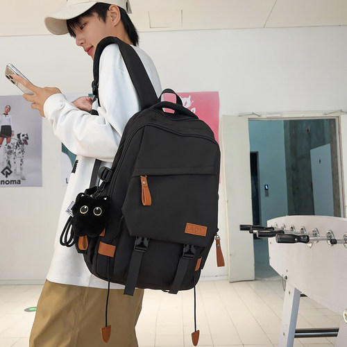 双肩包男女初中生高中大学生书包大容量百搭休闲轻便防水旅行背包