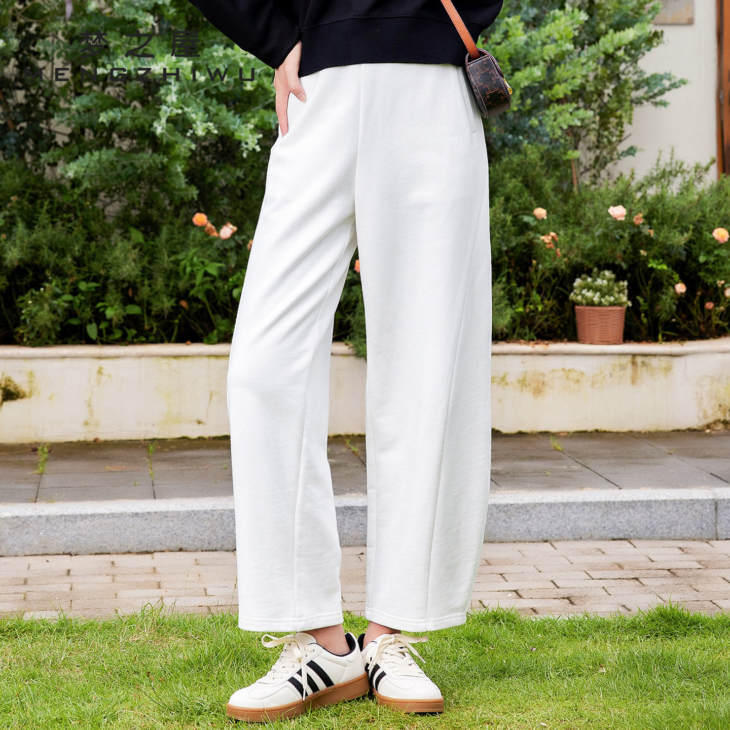 阔腿裤女梦之屋2025冬季新款纯棉