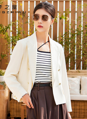 梦之屋专柜正品2026新款百搭休闲短款西装外套女小个子西服W28602