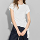 通勤短袖 新款 上衣 T恤2026年春季 简约基础不规则荷叶边短袖