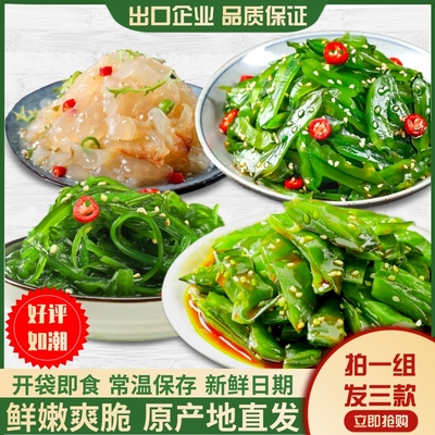 3袋组合裙带菜海蜇丝鲜即食下饭