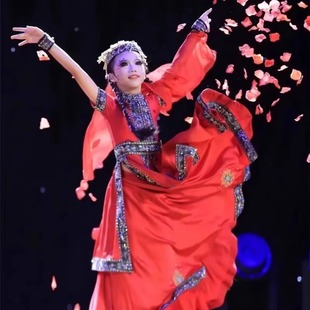 塔吉克族服装帕米尔少女之情舞蹈服装新疆维吾尔族少数民族演出服