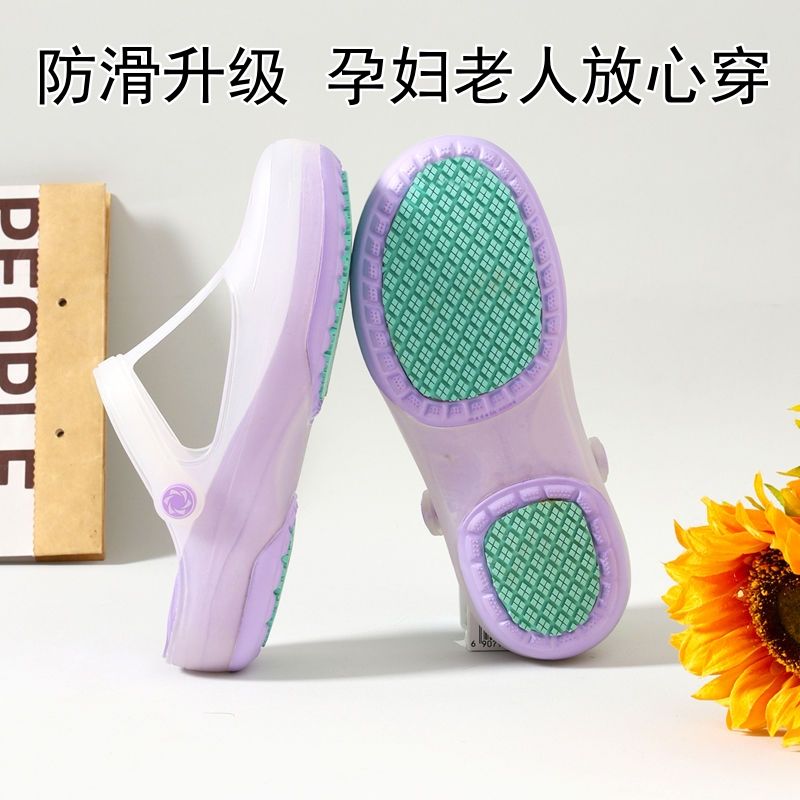 JDOV防滑洞洞鞋女夏外穿eva厚底包头凉拖鞋果冻鞋新款凉鞋沙滩鞋