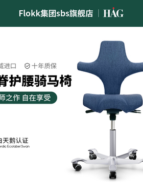 HAG Capisco骑马椅真皮老板椅人体工学电脑办公椅护腰羊毛软包款
