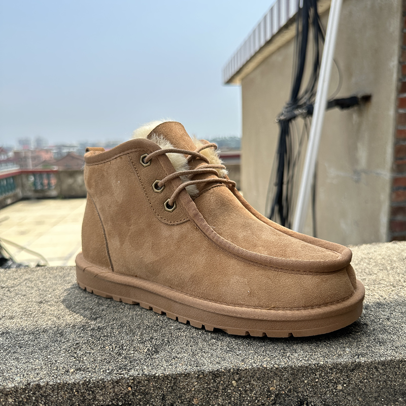 2025冬季羊皮毛一体雪地靴男