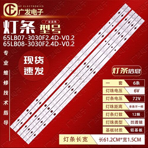 适用TCL 65P76E灯条65C635-ZX3030A-4X12YH-20211009背光灯电视