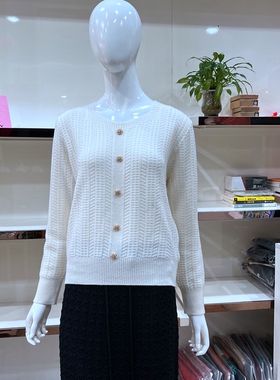 开顺羊毛衫K22WF2661女正品2023秋冬新款针织衫毛衣圆领时尚纯色