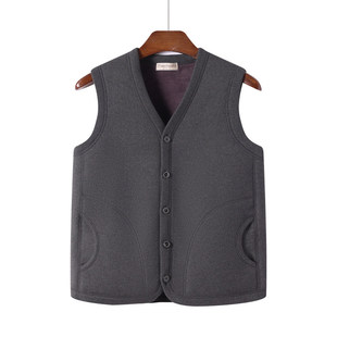 中老年男士加绒加厚马甲冬季保暖内心爷爷大码宽松爸爸装百搭坎肩