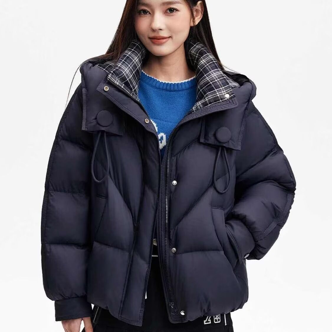 短款棉服女宽松连帽保暖加厚棉袄泡芙棉衣女2025年新款冬季外套女