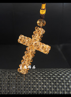 新款水晶十字架汽车后视镜