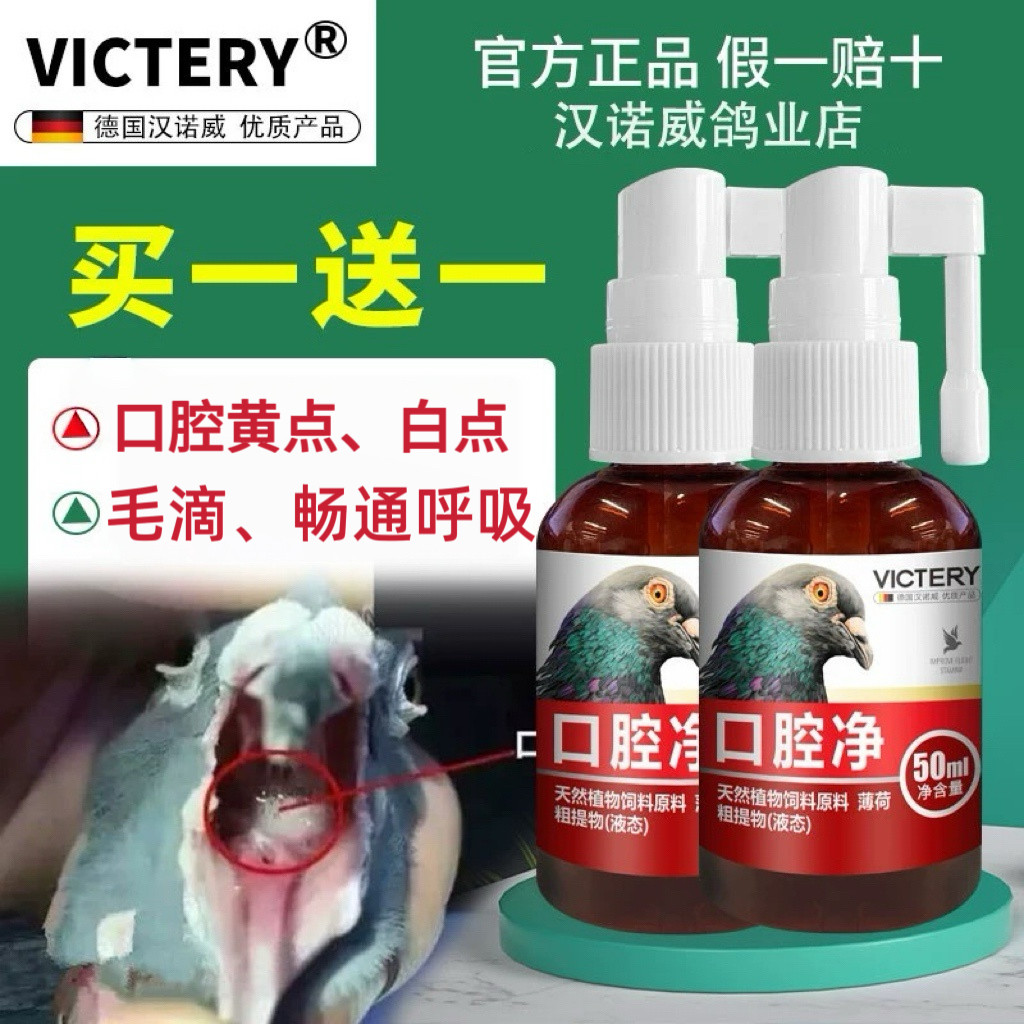 汉诺威口腔净信鸽上下呼吸道毛滴口腔白点黄点赛鸽调理厂家直发
