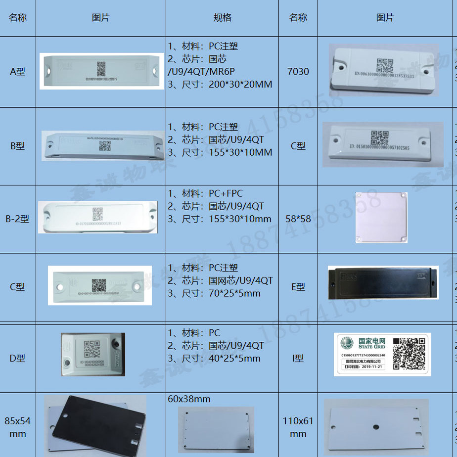 国网RFID电子标签互感器标签UHF