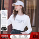 花边圆领T恤女长袖 2026年春季 新款 betu百图法式 百搭印花打底衫