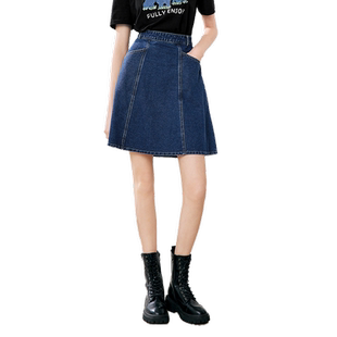 betu百图A字型牛仔裙短裙2025年夏季新款高腰显瘦半身裙小个子