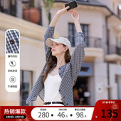 子衬衫 女长袖 2026年春季 betu百图复古英伦风格 新款 宽松百搭衬衣