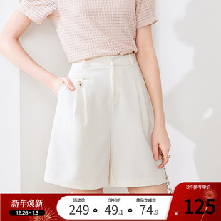 女短裤 阔腿裤 2025年夏季 显瘦显高五分裤 新款 betu百图高腰休闲裤